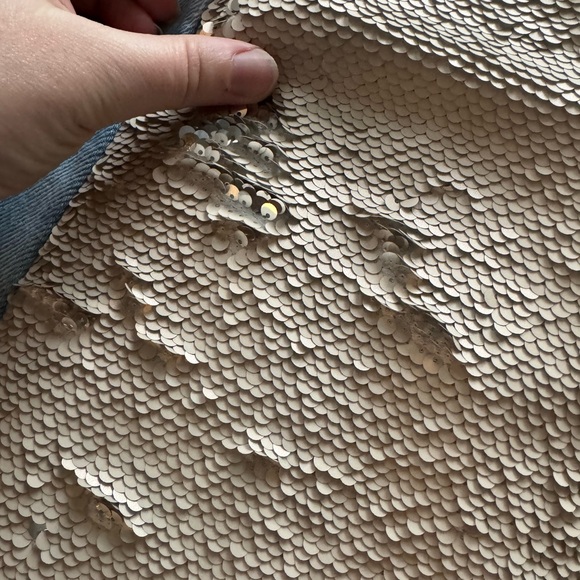 NWT Anthropologie Pilcro Sequin High-Rise Wide-Leg Skater Jeans - Picture 9 of 9